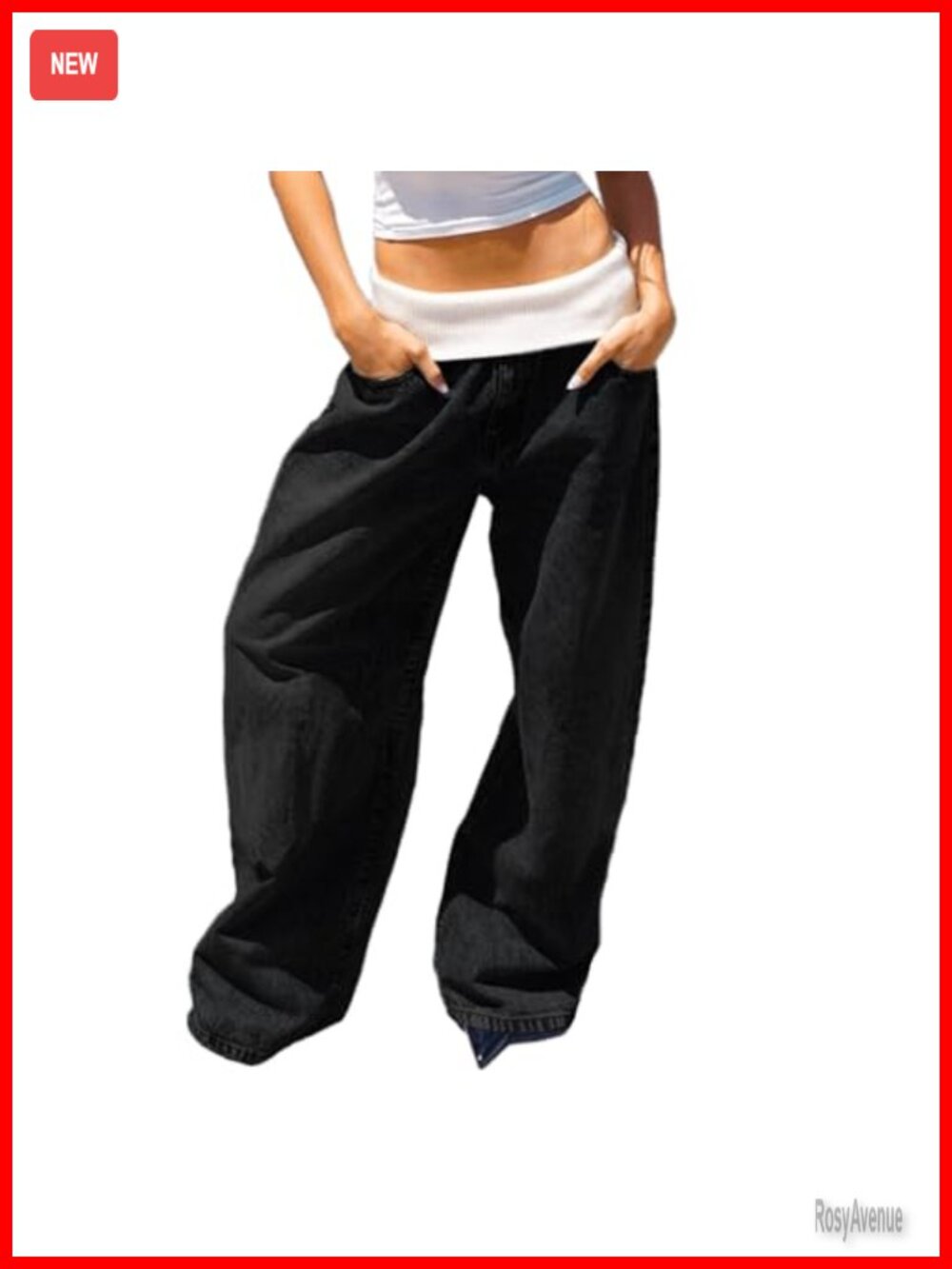 Low Rise Baggy Jeans Heart Print Straight Loose Denim Pants Y2K